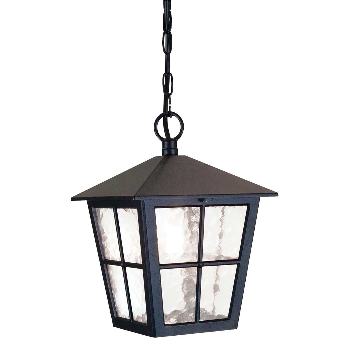 Elstead Lighting Outdoor Hanging from the Canterbury range. Canterbury 1 Light Chain Lantern – SKU BL48M-BLACK