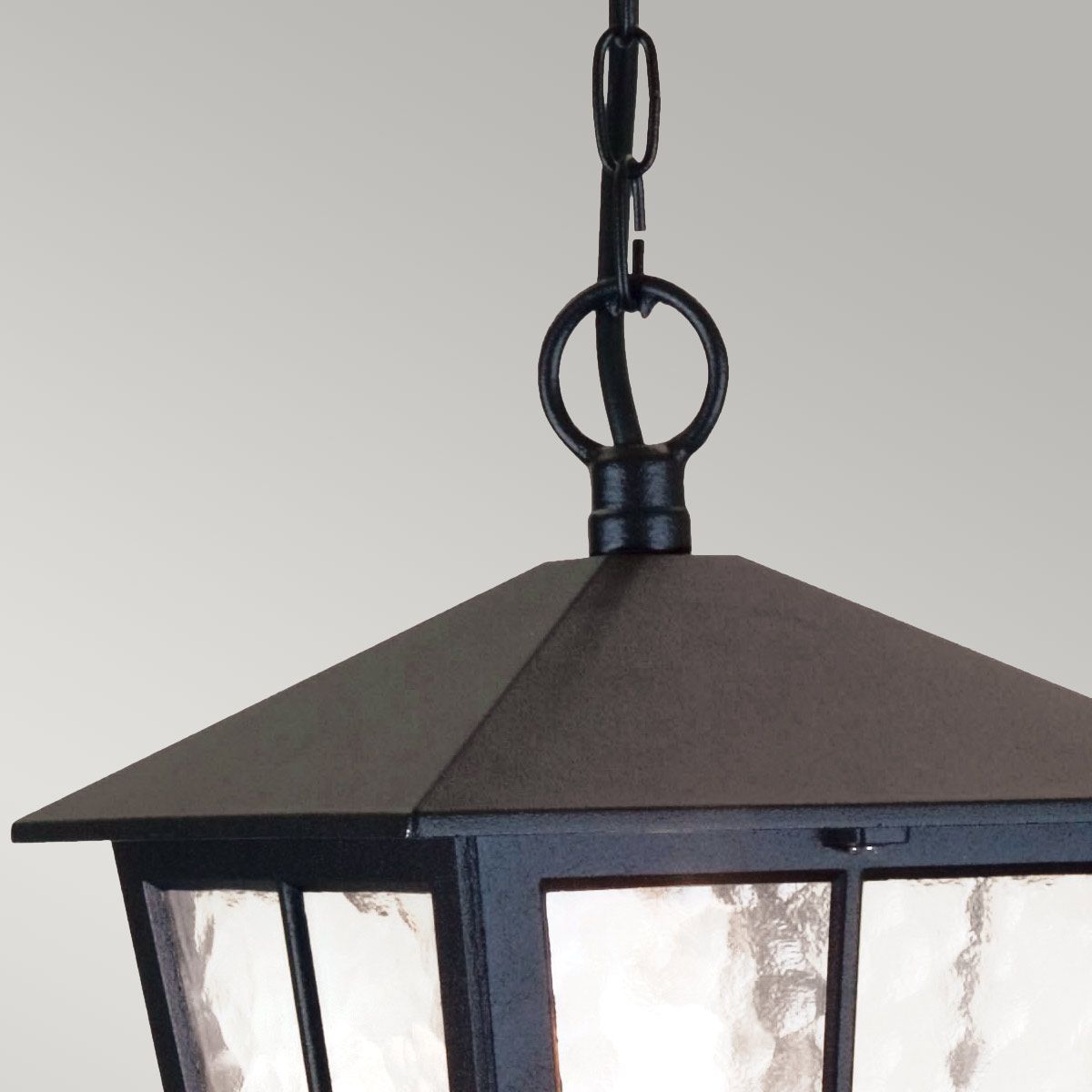 Elstead Lighting Outdoor Hanging from the Canterbury range. Canterbury 1 Light Chain Lantern – SKU BL48M-BLACK