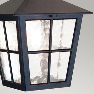 Elstead Lighting Outdoor Hanging from the Canterbury range. Canterbury 1 Light Chain Lantern Product Code = BL48M-BLACK
