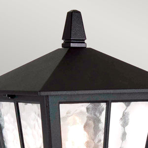Elstead Lighting Outdoor Hanging from the Canterbury range. Canterbury 1 Light Pedestal Lantern Product Code = BL50M-BLACK