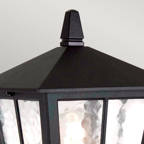 Elstead Lighting Outdoor Hanging from the Canterbury range. Canterbury 1 Light Pedestal Lantern Product Code = BL50M-BLACK