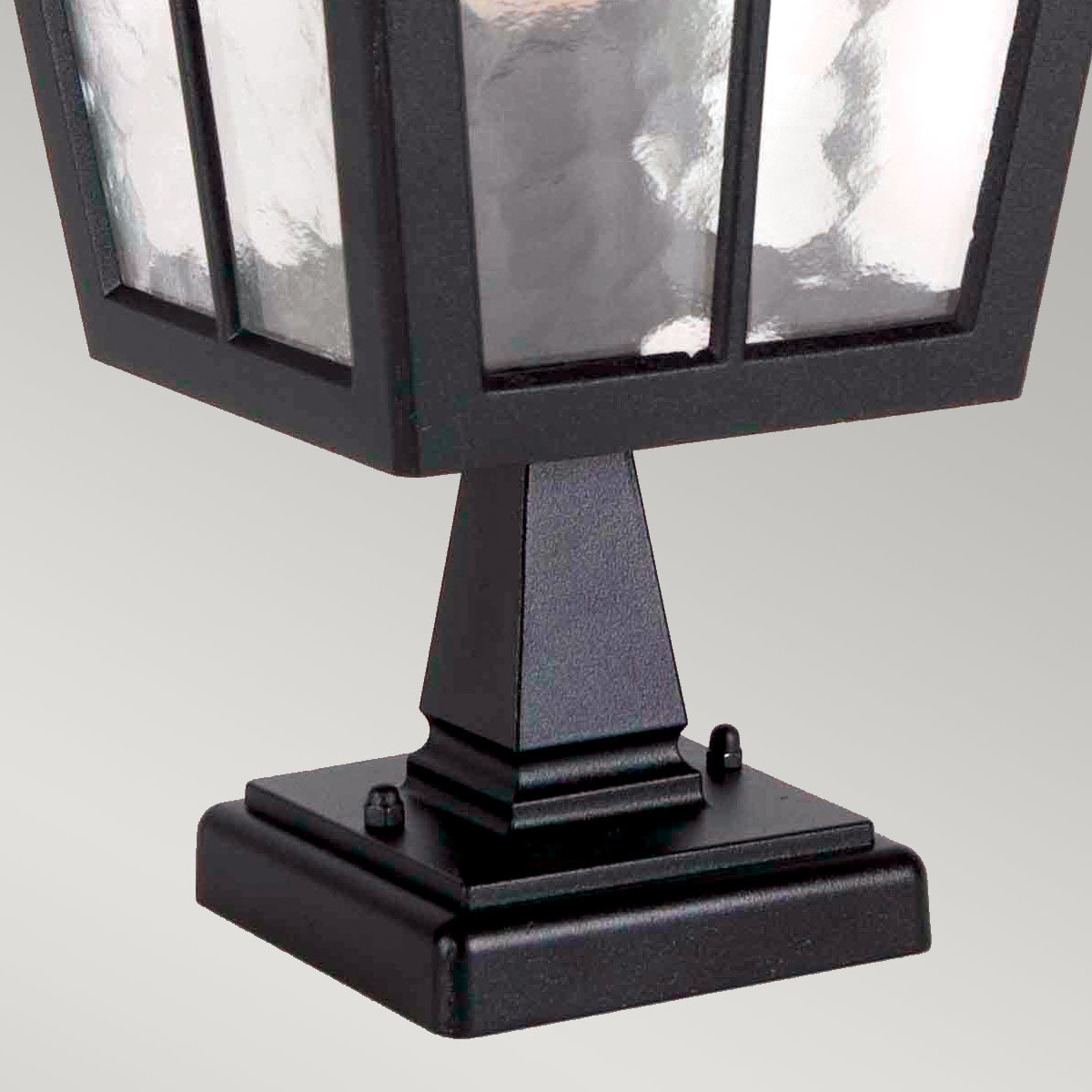 Elstead Lighting Outdoor Hanging from the Canterbury range. Canterbury 1 Light Pedestal Lantern Product Code = BL50M-BLACK