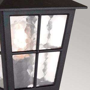Elstead Lighting Outdoor Hanging from the Canterbury range. Canterbury 1 Light Pedestal Lantern Product Code = BL50M-BLACK