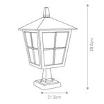 Elstead Lighting Outdoor Hanging from the Canterbury range. Canterbury 1 Light Pedestal Lantern – SKU BL50M-BLACK