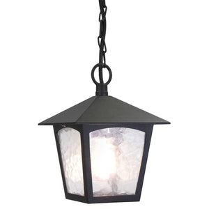 Elstead Lighting Outdoor Hanging from the York range. York 1 Light Porch Chain Lantern Product Code = BL6B-BLACK