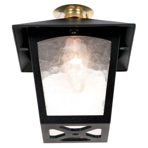 Elstead Lighting Ceiling Flush from the York range. York 1 Light Flush Porch Lantern Product Code = BL6C-BLACK
