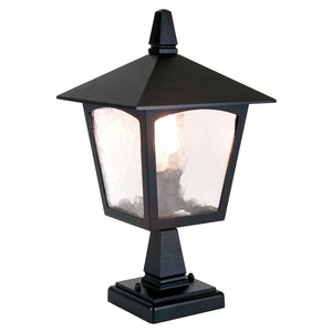 Elstead Lighting Pedestal Lantern from the York range. York 1 Light Pedestal Lantern Product Code = BL7-BLACK