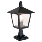 Elstead Lighting Pedestal Lantern from the York range. York 1 Light Pedestal Lantern Product Code = BL7-BLACK