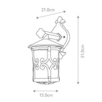 Elstead Lighting Outdoor Wall Light from the Hereford range. Hereford Wall Down Lantern – SKU BL8-BLACK