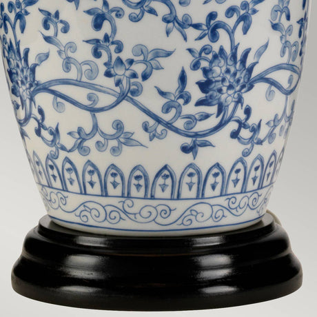 Elstead Lighting Table Lamp from the Blue Ginger Jar range. Blue Ginger Jar 1 Light Table Lamp Product Code = BLUE-G-JAR-TL