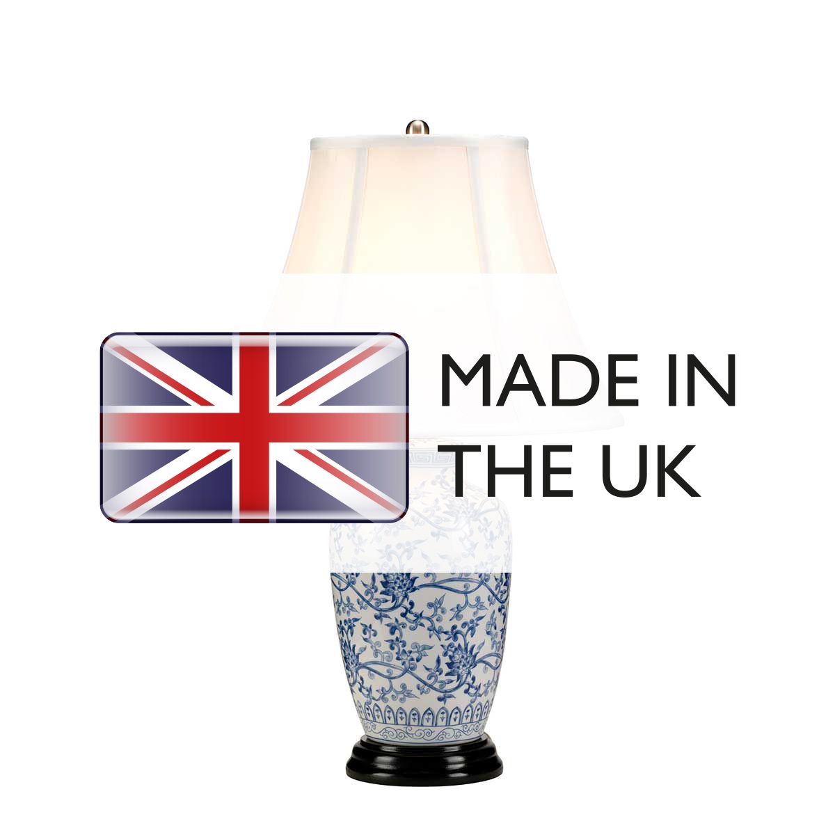 Elstead Lighting Table Lamp from the Blue Ginger Jar range. Blue Ginger Jar 1 Light Table Lamp – SKU BLUE-G-JAR-TL