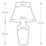 Elstead Lighting Table Lamp from the Blue Ginger Jar range. Blue Ginger Jar 1 Light Table Lamp – SKU BLUE-G-JAR-TL