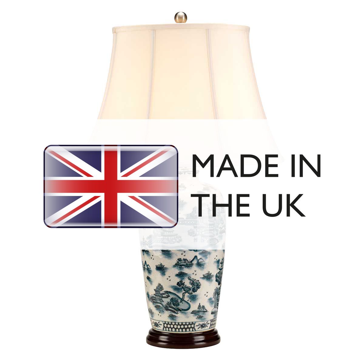 Elstead Lighting Table Lamp from the Blue Traditional range. Blue Traditional 1 Light Table Lamp – SKU BLUE-TRAD-WP-TL