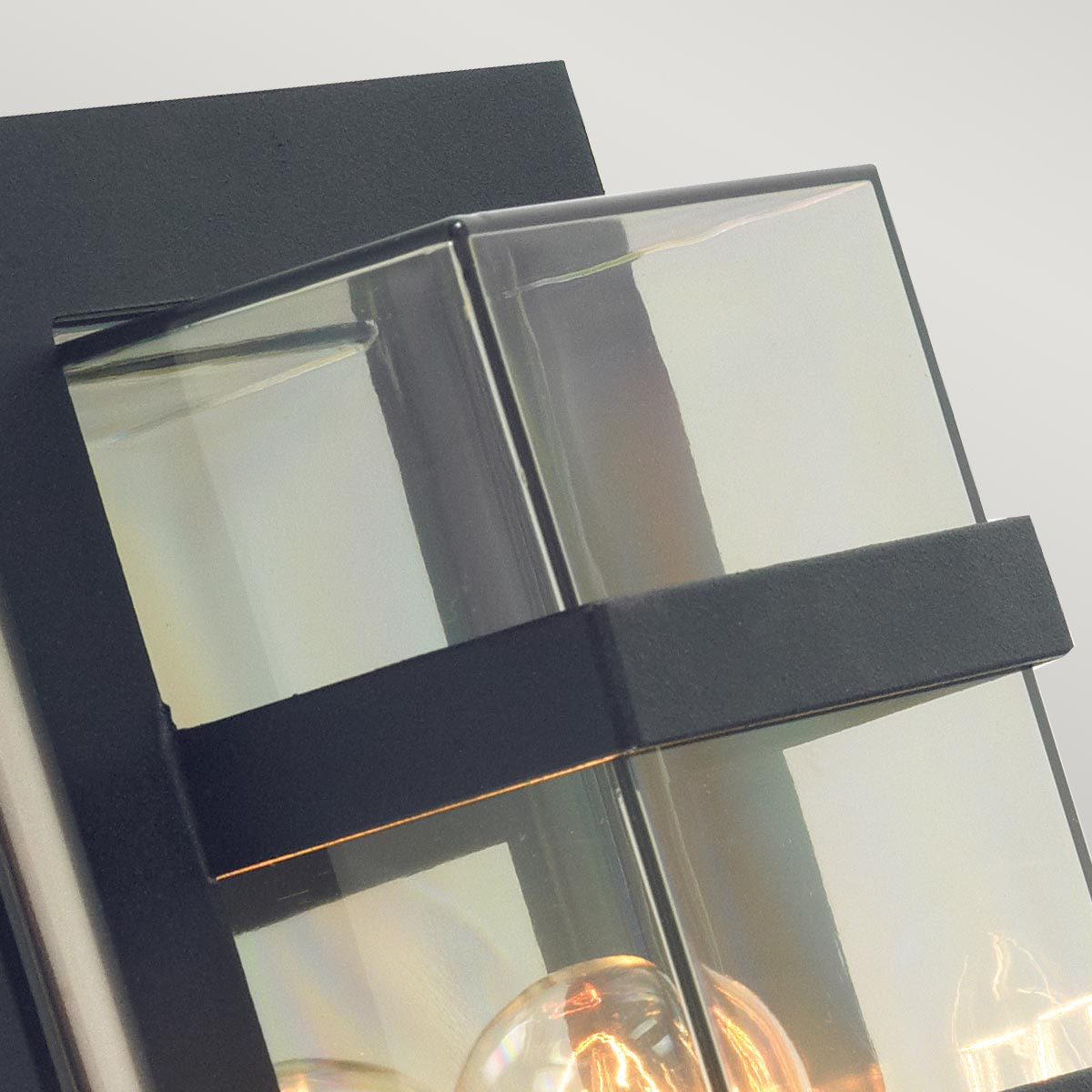 Norlys Boden 1 Light Wall Light - Black With Clear Polycarbonate BODEN-E27-BLK-C
