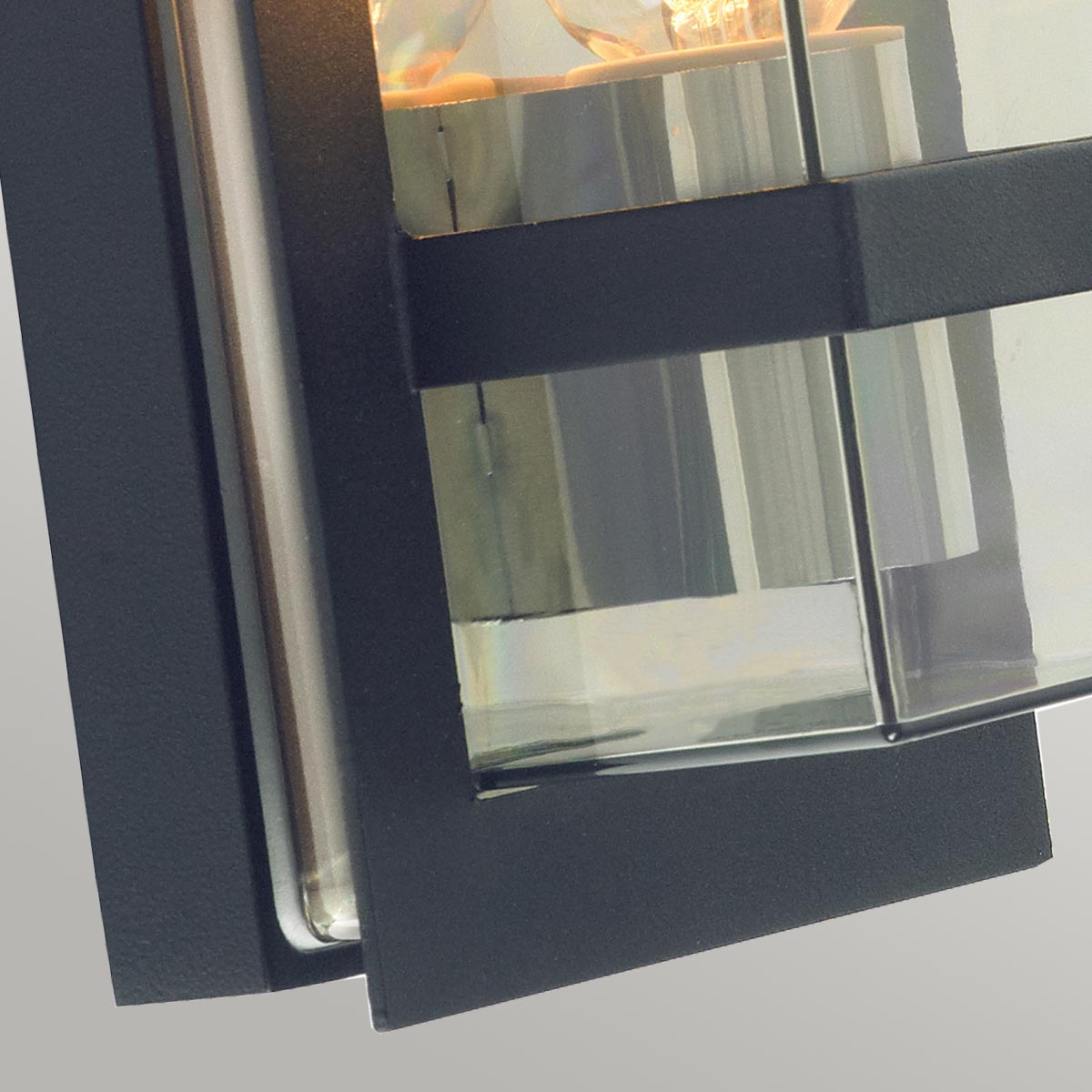 Norlys Boden 1 Light Wall Light - Black With Clear Polycarbonate BODEN-E27-BLK-C