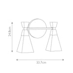 Elstead Lighting Wall Light from the Bowtie range. Bowtie 2-light Wall Light - Matte Black – SKU BOWTIE-2-MB