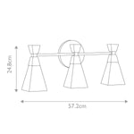 Elstead Lighting Wall Light from the Bowtie range. Bowtie 3-light Wall Light - Matte Black – SKU BOWTIE-3-MB