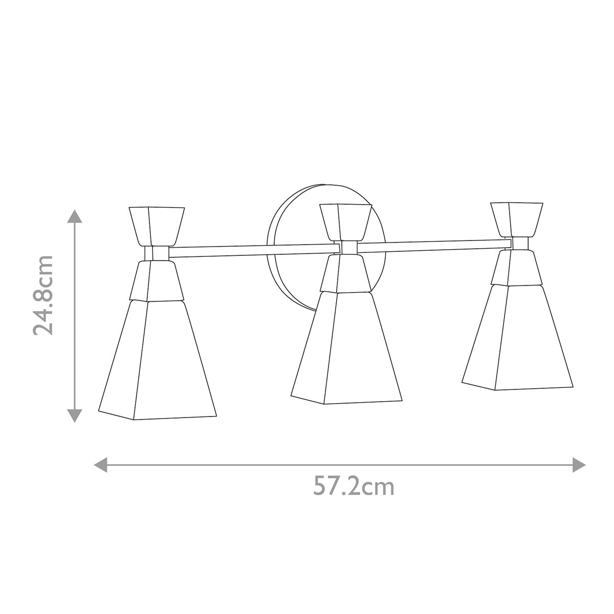 Elstead Lighting Wall Light from the Bowtie range. Bowtie 3-light Wall Light - Matte Black – SKU BOWTIE-3-MB