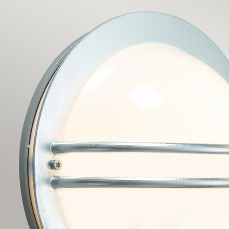 Norlys Bremen 1 Light Wall Lantern - Galvanised With Opal Polycarbonate BREMEN-E27-GAL-O