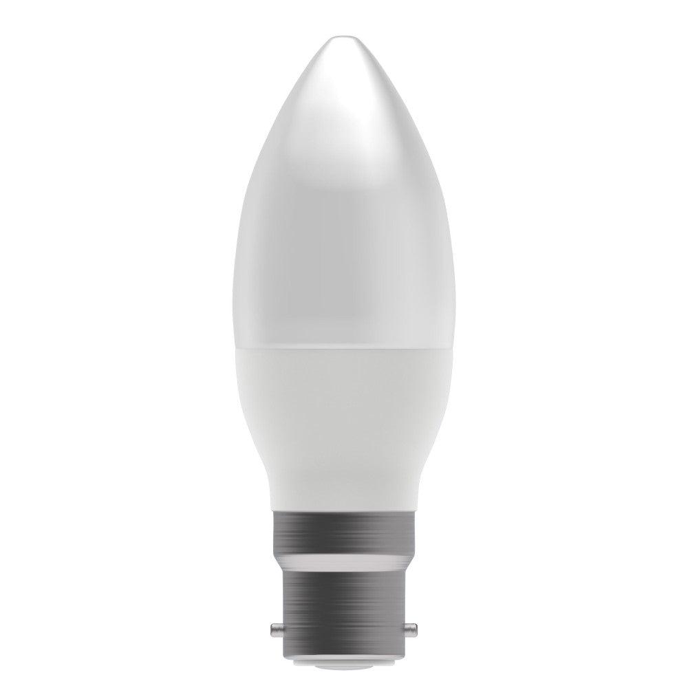 British Electric Lamps FL-CP-LCND3.9BCOVWW BEL - British Electric Lamps BELL LED Part Number 60508 <p>LED Candle 3.9W (40W eqv.) B22d 2700K Opal Bell</p>