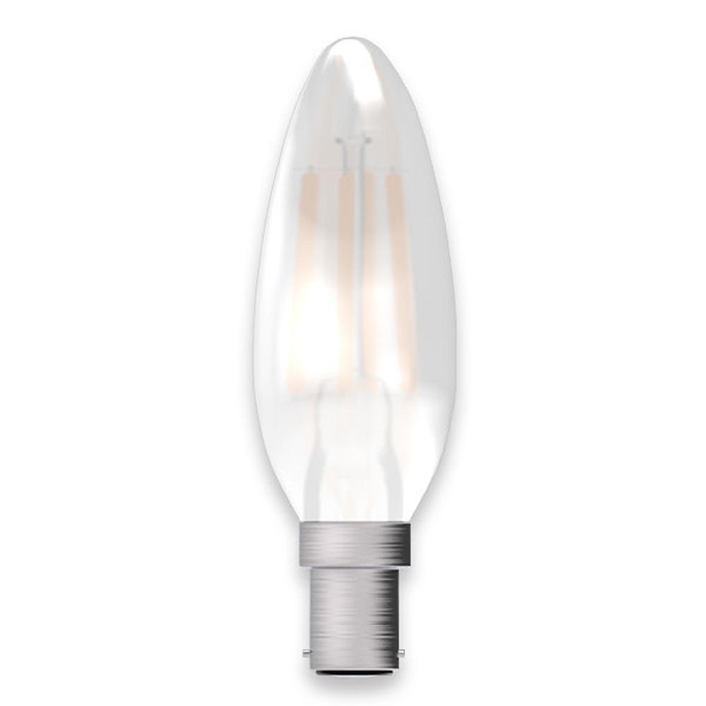 British Electric Lamps FL-CP-LCND4BCCW BELL - British Electric Lamps Bell 4W (40W) LED Filament Clear Candle BC 4000K - Manufacturers part Number = 60110EAN Number =