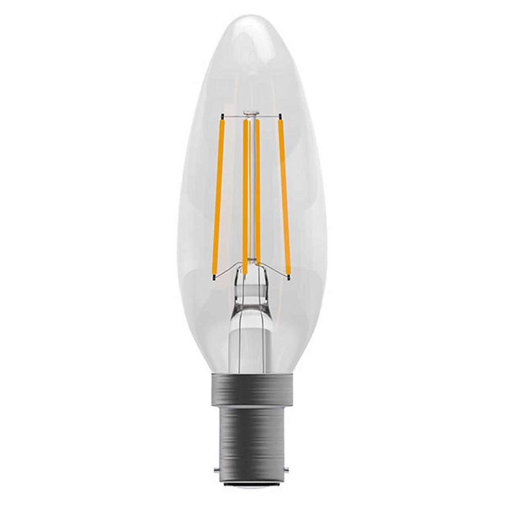 British Electric Lamps FL-CP-LCND4SBCCW/DIM BELL - British Electric Lamps 4W (40W) LED Filament Clear Candle SBC 4000K Dimmable - Manufacturers part Number = 60117EAN Number =