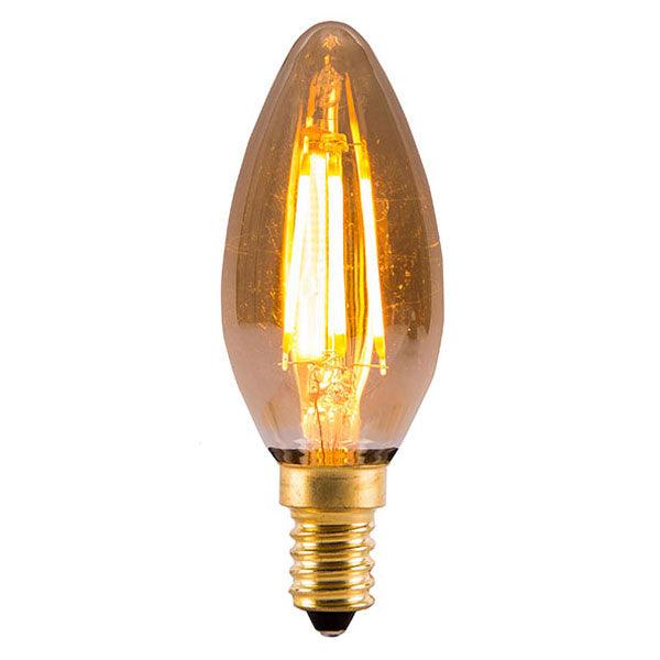 British Electric Lamps FL-CP-LCND4SES/G BEL - British Electric Lamps BELL LED Part Number 1433 4W LED Vintage Candle SES Amber 2000K