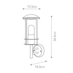 Elstead Lighting Outdoor Wall Light from the Bruges range. Bruges Stainless Steel 1 Light Wall Lantern Product Code = BRUGES-ST-STEEL