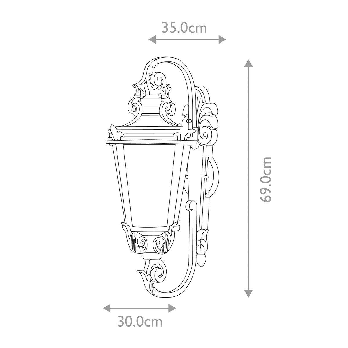 Elstead Lighting Outdoor Wall Light from the Baltimore range. Baltimore 1 Light Large Wall Lantern – SKU BT1-L