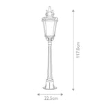 Elstead Lighting Pillar Lantern from the Baltimore range. Baltimore 1 Light Medium Pillar – SKU BT4-M