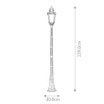 Elstead Lighting Lamp Post from the Baltimore range. Baltimore 1 Light Large Lamp Post – SKU BT5-L
