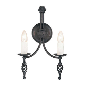 Elstead Lighting Wall Light from the Belfry range. Belfry 2 Light Wall Light Product Code = BY2-BLACK