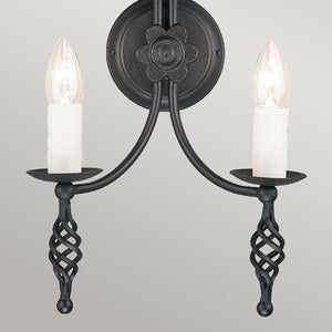Elstead Lighting Wall Light from the Belfry range. Belfry 2 Light Wall Light Product Code = BY2-BLACK