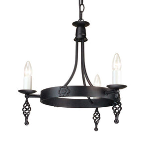 Elstead Lighting Chandelier from the Belfry range. Belfry 3 Light Chandelier Product Code = BY3-BLACK