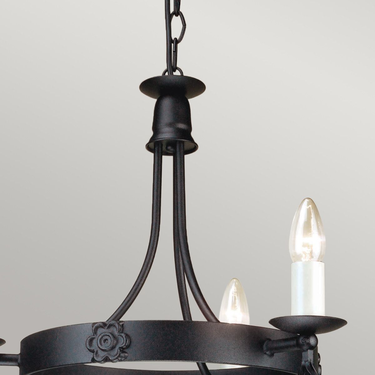 Elstead Lighting Chandelier from the Belfry range. Belfry 3 Light Chandelier – SKU BY3-BLACK