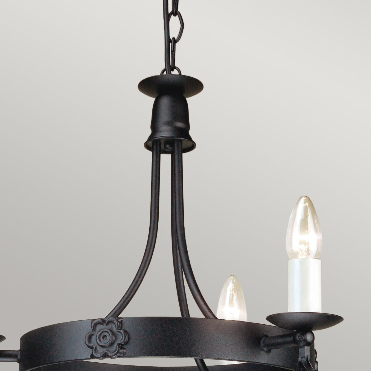 Elstead Lighting Chandelier from the Belfry range. Belfry 3 Light Chandelier Product Code = BY3-BLACK