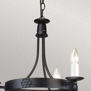 Elstead Lighting Chandelier from the Belfry range. Belfry 3 Light Chandelier Product Code = BY3-BLACK