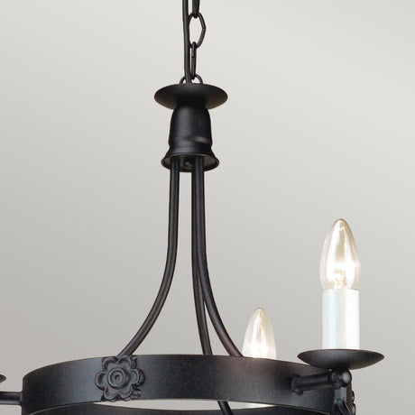 Elstead Lighting Chandelier from the Belfry range. Belfry 3 Light Chandelier Product Code = BY3-BLACK