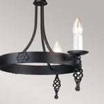 Elstead Lighting Chandelier from the Belfry range. Belfry 3 Light Chandelier – SKU BY3-BLACK