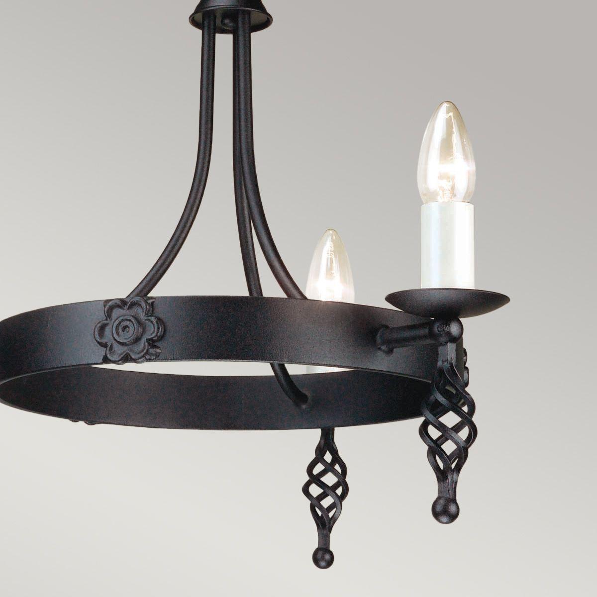Elstead Lighting Chandelier from the Belfry range. Belfry 3 Light Chandelier – SKU BY3-BLACK