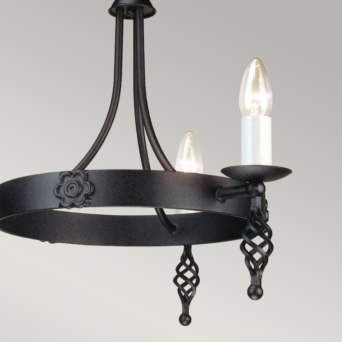Elstead Lighting Chandelier from the Belfry range. Belfry 3 Light Chandelier Product Code = BY3-BLACK