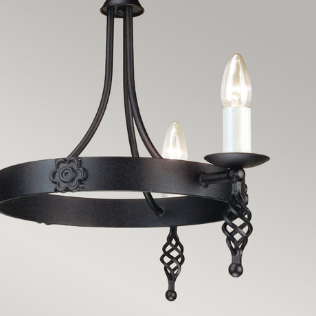 Elstead Lighting Chandelier from the Belfry range. Belfry 3 Light Chandelier Product Code = BY3-BLACK