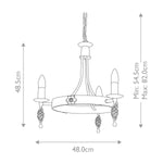 Elstead Lighting Chandelier from the Belfry range. Belfry 3 Light Chandelier – SKU BY3-BLACK
