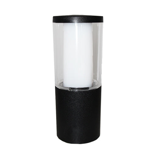 Magnalux Carlo 250 mm Black Clear LED 3.5W Bollard Post Light Part Number - CARLO250BL
