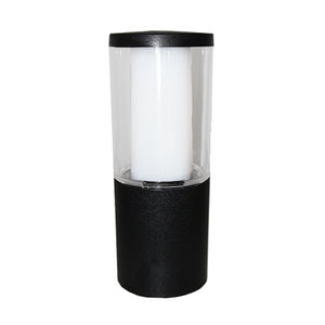 Magnalux Carlo 250 mm Black Clear LED 3.5W Bollard Post Light Part Number - CARLO250BL