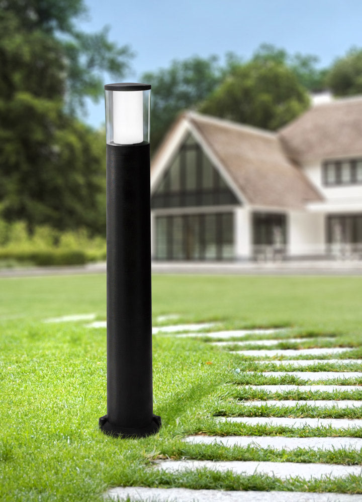 Magnalux Carlo 400 mm Grey Clear LED 3.5W CCT Bollard Post Light Part Number - CARLO400GY