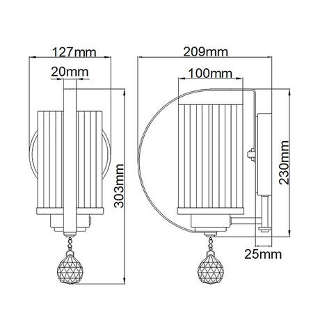 Elstead Lighting Wall Light from the Cassie range. Cassie 1 Light Wall Light Product Code = CASSIE1