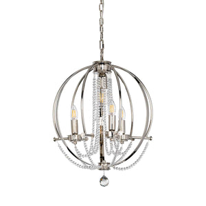Elstead Lighting Chandelier from the Cassie range. Cassie 4 Light Chandelier Product Code = CASSIE4