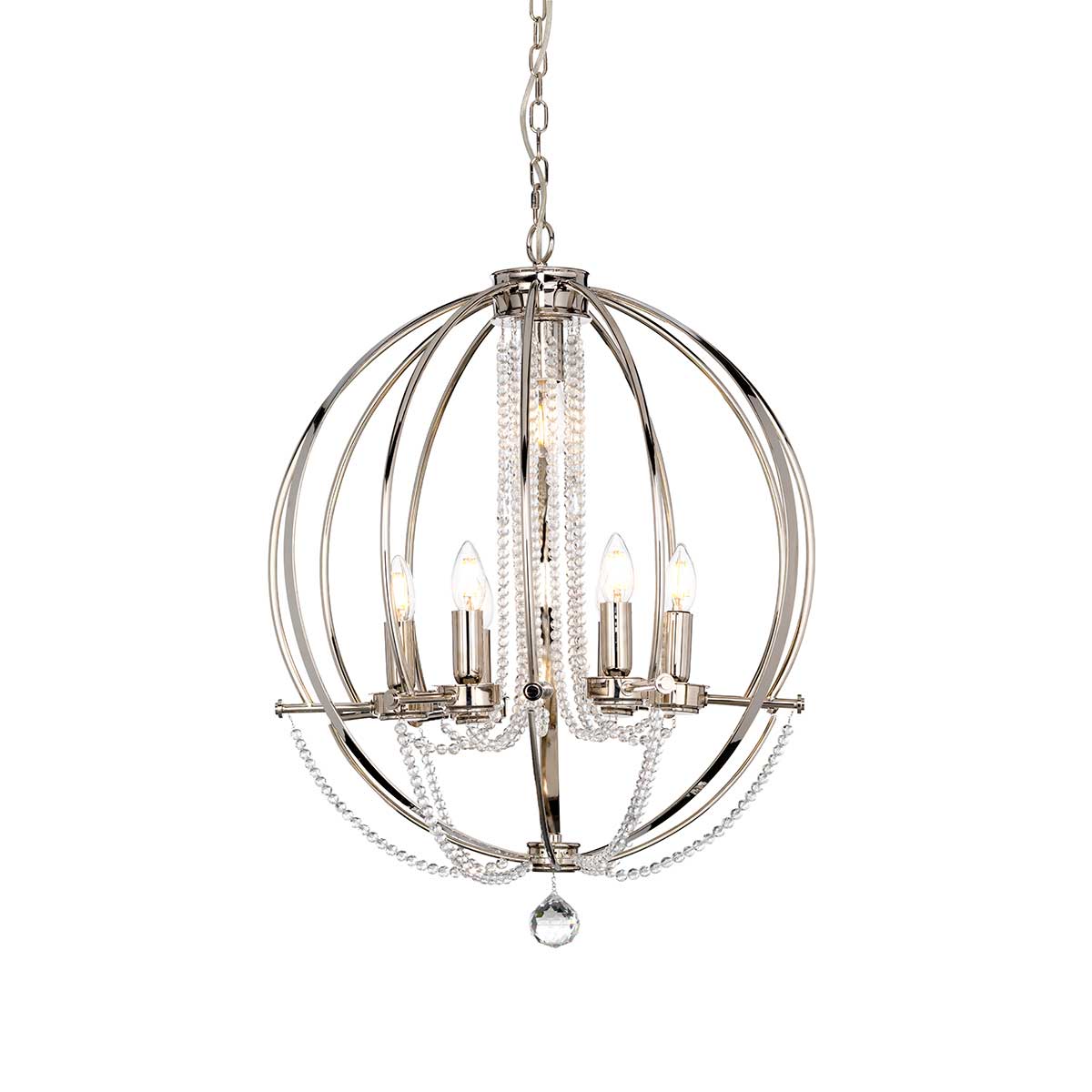 Elstead Lighting Chandelier from the Cassie range. Cassie 7 Light Chandelier Product Code = CASSIE7