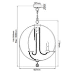 Elstead Lighting Chandelier from the Cassie range. Cassie 7 Light Chandelier Product Code = CASSIE7